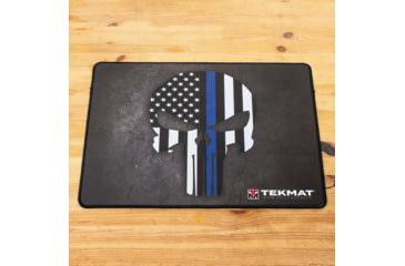 Image of TekMat Ultra 20 - Punisher Blueline Gun Cleaning Mat, Punisher Blueline, TEK-20-PUNISHER-BL