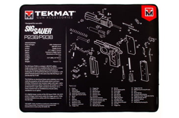 Image of TekMat Ultra 20 - Sig Sauer P238 Gun Cleaning Mat, Black, TEK-20-SIGP238