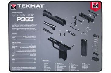 Image of TekMat Ultra 20 - Sig Sauer P365 Gun Cleaning Mat, Black, TEK-20-SIGP365