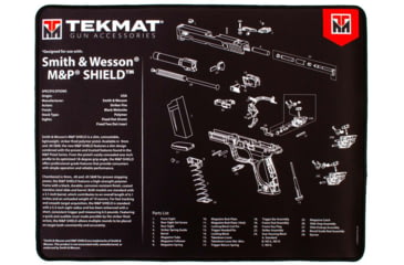 Image of TekMat Ultra 20 - Smith and Wesson MP Shield Gun Cleaning Mat, Black, TEK-20-SW-MP-SHIELD