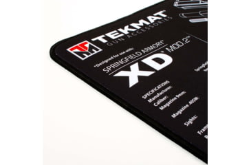 Image of TekMat Ultra 20 - XD Mod 2 Gun Cleaning Mat, Black, TEK-20-XDMOD2
