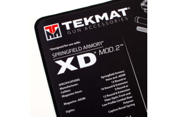 Image of TekMat Ultra 20 - XD Mod 2 Gun Cleaning Mat, Black, TEK-20-XDMOD2