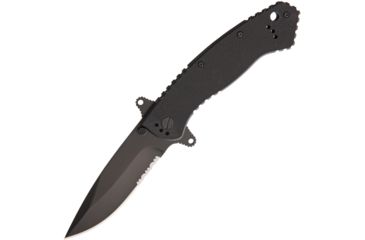 Image of Tekut Escort A Tactical Knife Folding Knife,440C Steel,Partially Serrated,Black,G10 Handle TKLK5271