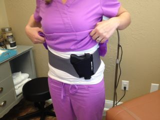 Image of Telor Tactical Comfort-Air Bodyband Holster For Sub-Compact Handgun, Left Handed, Gray, 4XL TTBB-10020-SC-4X-LF