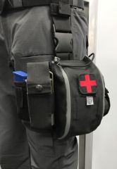 Image of Telor Tactical IFAK Medical Bag for MOLLE, Thigh Rig, or Belt, Black TTTR-860002