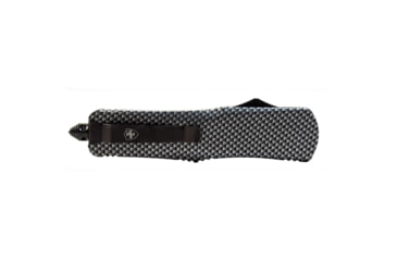 Image of Templar Knife Gen II Carbon Fiber Dip OTF Automatic Folding Knife, 3.5in, 440C Steel, Dagger Blade, Black Finish, Carbon Fiber Dip Handle, L-CF-13-1