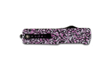 Image of Templar Knife Premium Lightweight Small Pink Fleur OTF Knife, 3in, Aluminum, Tanto, Black D2, SA-PKF-22-1