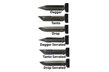 Image of Templar Knife Premium Weighted Captain OTF Knife, 3.55in, Dagger, Serrated, Black D2, LZ-CAP-42-1
