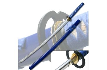 Image of Ten Ryu Fixed Blade, 40in, Carbon Steel Blade, Blue Cord Wrapped Handle TR-001BL