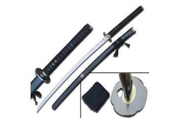 Image of Ten Ryu Fixed Blade, 41in, Carbon Steel Blade, Black Cord Wrapped Handle TR-024BK