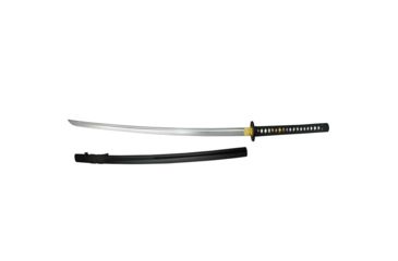 Image of Ten Ryu Nobunaga Katana, Hand Forged, Iron Wrapped High Quality Carbon Steel 10 3/4in Blade, Wood Saya With Deep Black Lacquered Finish, MC-3032