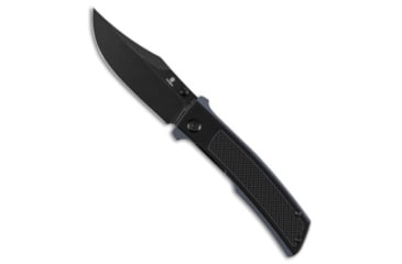 Image of Tenable Knives Tenable Bison Liner Lock Knife Black &amp; Gray Frag G-10 3.2" Black SW, Black/Gray, Nitro-V, adult, BHQ-233335