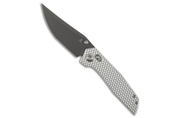Image of Tenable Knives Tenable Deadite Crossbar Lock Knife Silver Aluminum 3.5" Gray TiCN, Silver, 14C28N, adult, BHQ-236318