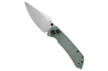 Image of Tenable Knives Tenable Fenrir Crossbar Lock Knife Green Micarta 3.4" Stonewash, Green, Nitro-V, adult, BHQ-221164