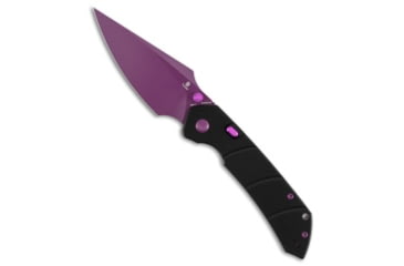 Image of Tenable Knives Tenable Fenrir Top Liner Lock Knife Black G-10 3.4" Purple B1034H19, Black, Nitro-V, adult, BHQ-236302