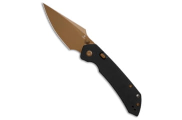 Image of Tenable Knives Tenable Fenrir Top Folding Knife, 3.40in, Nitro V Steel, Harpoon Blade, G-10, Black Handle, Black/Gold, 7.85 inch, BHQ-223396