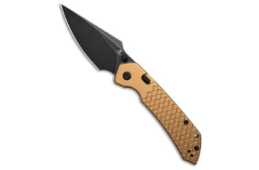Image of Tenable Knives Tenable Fenrir Top Folding Knife, 3.40in, Nitro V Steel, Harpoon Blade, Aluminum, Bronze Handle, Bronze/Black, 7.85 inch, BHQ-223405