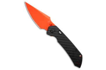 Image of Tenable Knives Tenable Fenrir Top Liner Lock Knife Twill Carbon Fiber Handle 3.4" Orange, Black, Nitro-V, adult, BHQ-223398