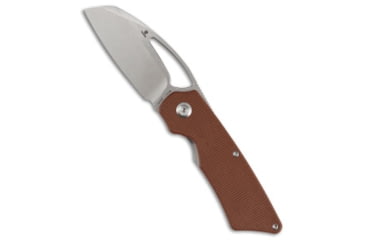 Image of Tenable Knives Tenable Goblin L Liner Lock Knife Brown Micarta 3.1" Stonewash, Brown, 14C28N, adult, BHQ-233331