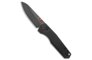 Image of Tenable Knives Beaver Crossbar Folding Knife, 3.44in, Nitro V Steel, Drop Point Blade, Aluminum, Black Handle, Black/Black Gray, 8.03 inch, BHQ-216243