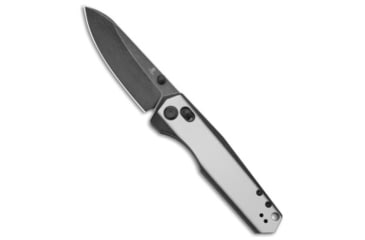 Image of Tenable Knives Beaver Crossbar Folding Knife, 3.44in, Nitro V Steel, Drop Point Blade, G-10, Black/White Handle, Black/White/Black Gray, 8.03 inch, BHQ-216240