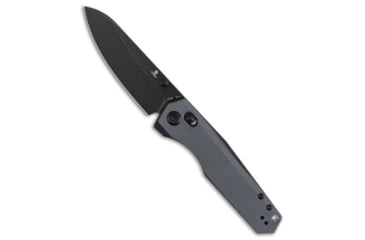 Image of Tenable Knives Tenable Knives Beaver Crossbar Lock Knife Gray/Black G10 3.4" Black Stonewash, Black/Gray, Nitro-V, adult, BHQ-234345