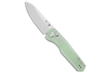 Image of Tenable Knives Beaver Crossbar Folding Knife, 3.44in, Nitro V Steel, Drop Point Blade, G-10, Jade Handle, Jade/Gray, 8.03 inch, BHQ-216242