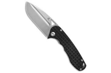 Image of Tenable Knives Bombur Folding Knife, 3.53in, D2, Drop Point Blade, G-10, Black Handle, Black/Gray, 8.38 inch, BHQ-206558