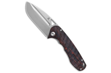 Image of Tenable Knives Bombur Folding Knife, 3.53in, D2, Drop Point Blade, G-10, Black/Red Handle, Black/Red/Gray, 8.38 inch, BHQ-206557