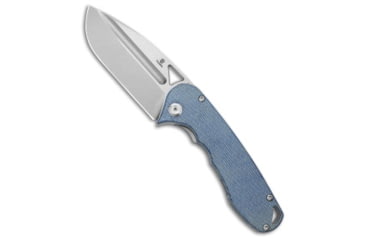 Image of Tenable Knives Bombur Folding Knife, 3.53in, D2, Drop Point Blade, Micarta, Blue Handle, Blue/Gray, 8.38 inch, BHQ-217062