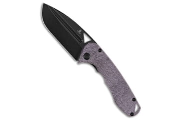 Image of Tenable Knives Tenable Knives Bombur Liner Lock Knife Purple Micarta 3.5" Black SW, Purple, D2, adult, BHQ-226765