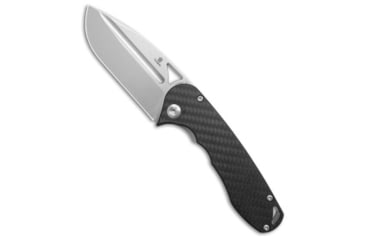 Image of Tenable Knives Bombur Folding Knife, 3.53in, D2, Drop Point Blade, Carbon Fiber, Black Handle, Black/Gray, 8.38 inch, BHQ-206560