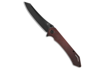 Image of Tenable Knives Colibri Tech Folding Knife, 4.34in, Nitro V Steel, Sheepsfoot Blade, G-10, Black/Red Handle, Black/Red/Black Gray, 9.89 inch, BHQ-210712