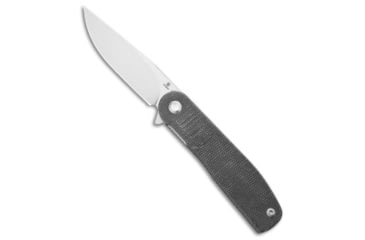 Image of Tenable Knives Einar Folding Knife, 3.13in, Nitro V Steel, Drop Point Blade, Micarta, Black Handle, Black/Gray, 7.21 inch, BHQ-215843