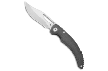 Image of Tenable Knives Gideon Folding Knife, 3.50in, Nitro V Steel, Clip Point Blade, Micarta, Black Handle, Black/Gray, 8.01 inch, BHQ-217064