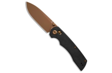 Image of Tenable Knives Tenable Knives Kryo Crossbar Lock Knife Black G-10 3.6" Rose Gold T1001V8, Black, 14C28N, adult, BHQ-225921