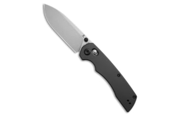 Image of Tenable Knives Kryo Crossbar Lock Folding Knife, 3.58in, Sandvik 14C28N, Drop Point Blade, Aluminum, Gray Handle, Gray/Gray, 8.08 inch, BHQ-209614