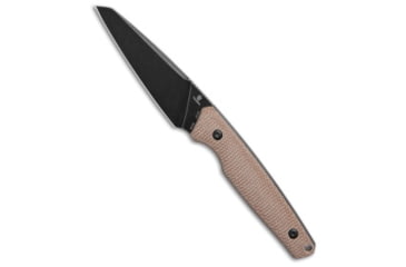 Image of Tenable Knives Tenable Knives Parr Fixed Blade Knife Brown Micarta 3.12" Black SW, Brown, 14C28N, adult, BHQ-219730