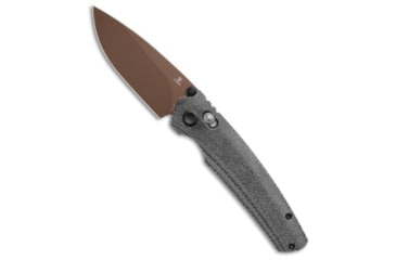 Image of Tenable Knives Tenable Knives Raven Crossbar Lock Knife Black Micarta 3.5" Rose Gold, Black, 14C28N, adult, BHQ-219738
