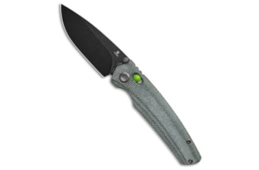 Image of Tenable Knives Tenable Knives Raven Crossbar Lock Knife Green Micarta 3.5" Black SW, Green, 14C28N, adult, BHQ-222395