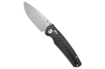 Image of Tenable Knives Tenable Knives Raven Crossbar Lock Knife Twill Carbon Fiber 3.5" Stonewash, Black, 14C28N, adult, BHQ-219727