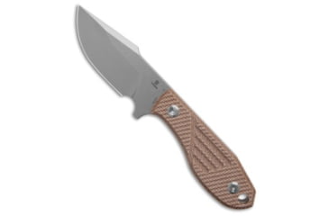 Image of Tenable Knives Tenable Knives Tiny Dancer Fixed Blade Knife Brown Micarta 3.17" Stonewash, Brown, D2, adult, BHQ-219750