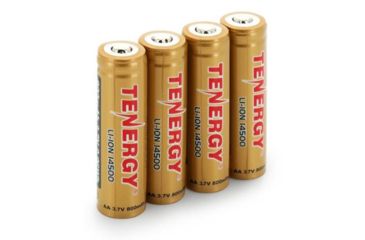 Image of Tenergy 14500 3.7V 800mAh 2.96Wh Li-Ion Rechargeable Battery,Gold,Pack of 4 w/PCB, 30021