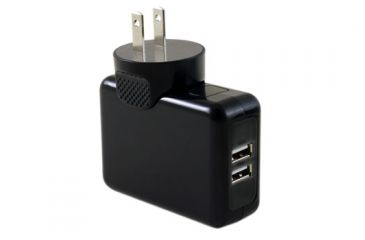 Image of Tenergy 2 Port USB AC Wall Charger, Black 51081