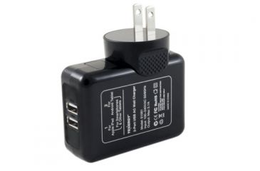 Image of Tenergy 2 Port USB AC Wall Charger, Black 51081