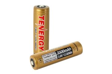 Image of Tenergy T35P 3.6V 3500mAh 12.6wh Li-Ion Rechargeable Battery,Gold,Pack of 2 w/Carrying Case, 31777