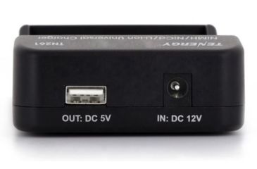 Image of Tenergy TN261 2 Bay Smart Universal Charger,Black w/2 x T35U 3.6V 3500mAh Li-Ion Rechargeable Batteries, 02261-02