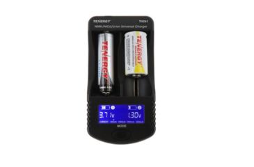 Image of Tenergy TN261 2 Bay Smart Universal Charger,Black w/2 x T35U 3.6V 3500mAh Li-Ion Rechargeable Batteries, 02261-02