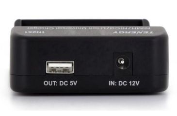 Image of Tenergy TN261 2 Bay Smart Universal Charger,Black w/2 x T35U 3.6V 3500mAh Li-Ion Rechargeable Batteries, 02261-02
