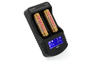 Image of Tenergy TN261 2 Bay Smart Universal Charger,Black w/2 x T35U 3.6V 3500mAh Li-Ion Rechargeable Batteries, 02261-02